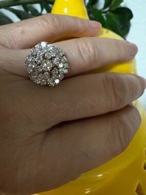 2.50CT Genuine Cluster Round Diamond  14K Gold Marker  . VS2-SI1 - GH